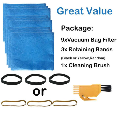 9 Pack Blue Cloth Reusable Dry Filter Bags For Stanley Shop Vac 1 To 5 Gallon Wet And Dry Vacuums package contents