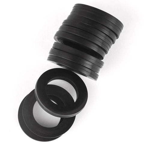 40 Piece Garden Hose Washer Set With Durable Silicone O Rings And Abrasion Resistant Gasket Washers For Leakproof No Drip Connections On Standard Three Quarter Inch Hose Fittings, weatherproof black silicone washers and O-rings