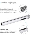 CoCud 7mm diamond drill bit set, nickel-plated coating; 10-piece kit for glass drilling