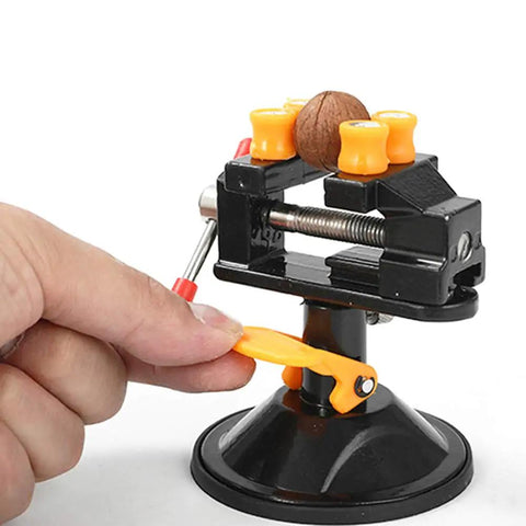Universal Mini Drill Press Vise With Suction Cup Base 360 Degree Rotation And Quick Tighten Lightweight Aluminum Alloy