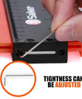 Close-up of 5 Inch Locking Contour Gauge Profile Tool For Copying Irregular Shapes being adjusted with a wrench.