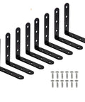 Heavy Duty Black L Brackets For Solid Wood And Furniture Joints Super Reinforced Right Angle Shelf Supports Made Dang Tough with screws