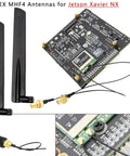 Dual Band WiFi Antenna 2.4GHz and 5GHz High Gain 10dBi RP SMA Male with MHF4 to RP SMA Female cable for NGFF M2 AX200 9260