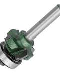 Jiawu 4-Tooth Woodworking Router Bit Trimmer For Perfect Edge Banding Finish With Tungsten Steel Blades and R2 Radius, 1/4 Inch Shank.