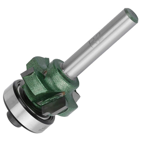 Jiawu 4-Tooth Woodworking Router Bit Trimmer For Perfect Edge Banding Finish With Tungsten Steel Blades and R2 Radius, 1/4 Inch Shank.