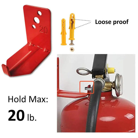 Heavy Duty Fire Extinguisher Bracket Wall Mount 4 Pack Universal Steel Mounting Kit Home Garage Vehicle Red Safety Accessory That Slaps On Quick And Stays Locked Down