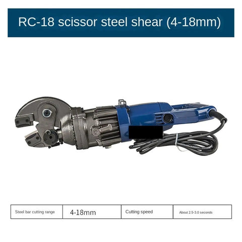 Heavy Duty Hydraulic Crimping Tool For Steel Cable And Wire Rope With Precision Scissor Action angled view, cuts 4-18mm steel, ergonomic design.