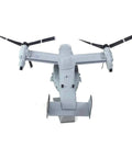 Rear view of 1/72 Scale V-22 Osprey Diecast Aircraft Model with Adjustable Stand, Military Collectible Miniature for Adults