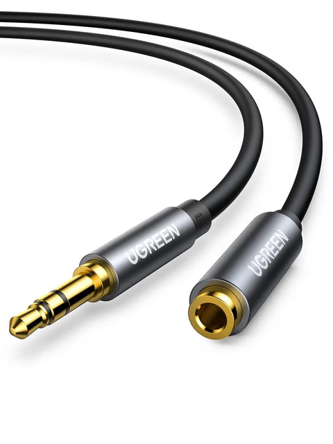 Premium 3.5 Mm Aux Extension Cable Three Pole Trs Headphone Extender Cord 3.3 Feet with gold plated connectors.