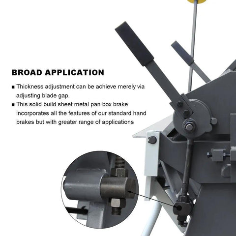 Premium Sheet Metal Finger Brake Featuring 50 Inch Bending Length And 16 Gauge Mild Steel Capacity To Smoothly Whip Up Boxes Pans Trays And Hvac Ductwork Without Breaking A Sweat On The Shop Bench