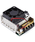Beefy 4000W SCR Voltage Regulator and Electric Motor Speed Controller Dimmer shown with fan and circuit components