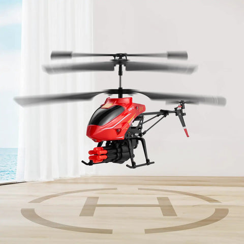 Rad RC Helicopter For Kids With Two Four GHz Remote One Key Takeoff And Landing Altitude Hold Shooting Mode Led Lights
