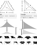 Waterproof Triangle Shade Sail 18x18x25.5 Feet For Outdoor Garden Patio Yard 98% UV Block canopy dimension guide