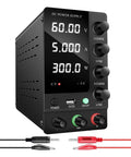 Go-To Adjustable DC Lab Power Supply 0-32V 0-6A Regulated Switching Bench Source with Digital Readout and Knobs