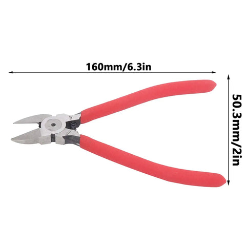 Heavy Duty Wire Stripper And Diagonal Pliers Automatic Stripping with red frosted grip, 160mm length, for electrical jobs.