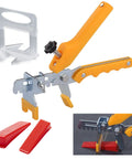 Pro Grade Tile Leveling System Kit 1/32 Inch Spacers And Leveler Clips, 1200 Clips With 400 Reusable Wedges And Tile Plier
