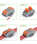 Wire Cable Connectors With Fix Hole Universal Compact Wiring Terminal Block For No Fuss Docking And Quick Electric Fixes 2 Piece Set