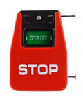 Large Table Saw Push Button Switch With Emergency Stop Cover Heavy Duty Safety Switch 18806 shown with red cover and green start button