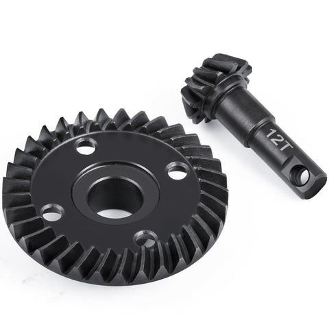 Beefed Up Steel Bevel Gear Set With 12T-33T Overdrive And 10T-35T Underdrive Differential Gears Ring Pinion For TRX4 TRX6 1/10 RC Crawler Upgrades