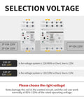 2P 63A AC110V Automatic Transfer Switch For Dual Power Backup And Lightning Fast Millisecond Uninterruptible Power ATS DIN Rail Mounting Industrial Grade Power Switchover Device voltage selection chart