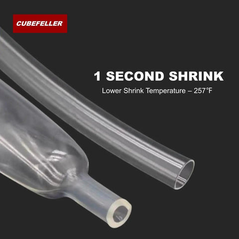 Three To One Clear Heat Shrink Tubing One Inch Diameter With Adhesive Lined Marine Grade Waterproof Insulation Sealing Oil Proof Wear Resistant Four Feet Total Length, clear tubing close-up