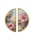 Vintage Peony Lace Art Cabinet Handles With Customizable High Definition Panel Dope Gold Drawer Pulls For Kitchen Cabinets