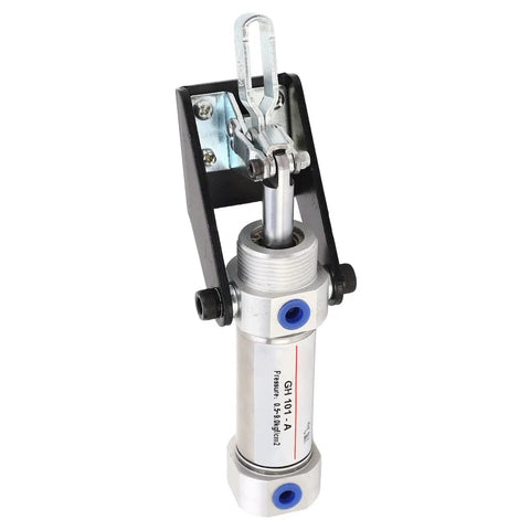 Tested Pro Pneumatic Hold Down Clamp Delivers 50kg Clamping Force No Fuss Toggle Table Clamp Tough As Nails Construction mounted on air cylinder.