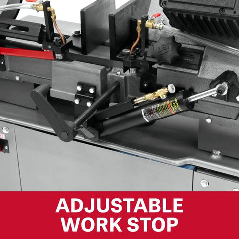 Geared Head Metal Cutting Band Saw For Horizontal And Vertical Cutting, 1.5HP Hydraulic Downfeed, 115/230V 1 Phase, Heavy-Duty Metalworking Saw For Tough Materials