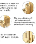 Top Tier Heavy Duty Brass M3 X 30Mm Straight Hex Standoff Pillar Spacers With Knockout Female Threads, clear threading detail.