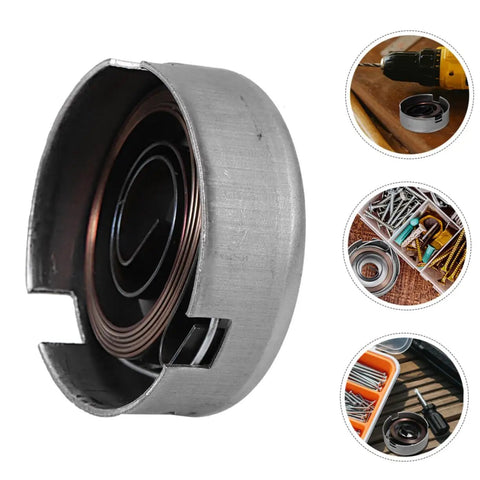 Built Tough Drill Press Quill Feed Return Spring And Replacement Coil Kit Heavy Duty Steel view showing the spring's coil and casing.