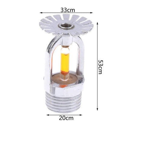 Premium Chrome Plated Fire Sprinkler Head Guard Cage with Heavy Duty Metal Mesh Shields Pendent Sprinklers from Accidental Damage. Angle view showing dimensions.