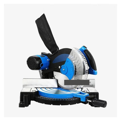Pro Heavy Duty Beast Aluminum Sawing Machine 2600W Belt Drive 45 Degree Miter Cutter side view with blade and handle