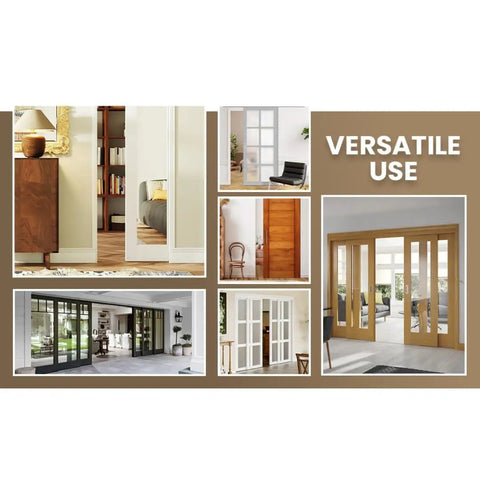 Versatile use of Pocket Door Bottom Guide Jamb Mounted Universal Fit White One Pair For Sliding Doors Easy Install