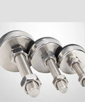 Adjustable Leveling Feet Stainless Steel Rubber Swivel Base Black M8 M14 Thread Sizes Easy Install Furniture Cabinets Machinery Equipment Anti Wobble 2 4 6 10 Pack, stainless steel swivel feet