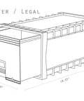 Heavy Duty Archive File Storage Box With 24 Inch Depth, Stackable Up To Ten High, Label Holder, 50 Percent Post Consumer Material diagram