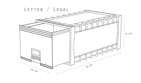 Heavy Duty Archive File Storage Box With 24 Inch Depth, Stackable Up To Ten High, Label Holder, 50 Percent Post Consumer Material diagram