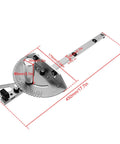 Heavy Duty Aluminum Miter Gauge With Quick Gliding Push Handle And Twenty Seven Degree Angle Stops, precise measurements for setup.