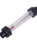 Inline Liquid Flow Meter With 60 To 600 Liters Per Hour Flow Range For Half Inch DN15 Pipe Connection AS Plastic Cylindrical Body