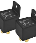 Two Go-To 12V DC SPDT Automotive Power Relay With 30A Switching Capacity, Mini ISO 5Pin Socket Terminal, Pack Of 2.