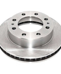 Front view of a Front Vented Brake Rotor With Hub Centric Fit Non Directional Swirl Finish And High Metallurgical Quality For Consistent Stopping Power