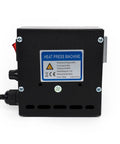 Back view of 1400W Heat Press Powerhouse With K Type Temperature Controller And LED Time Display showing specifications label.
