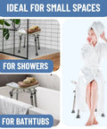 Heavy Duty Adjustable Shower Chair For Inside Shower And Tub Supports Up To 500 Lbs Non Slip Bath Stool in shower and tub