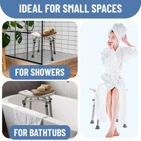 Heavy Duty Adjustable Shower Chair For Inside Shower And Tub Supports Up To 500 Lbs Non Slip Bath Stool in shower and tub