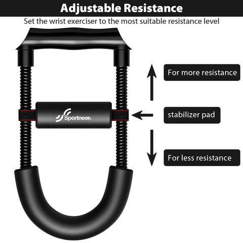 Forearm Strengthener With Adjustable Tension For Wrist And Grip Training, Handy Hand Developer And Arm Strength Trainer with guide