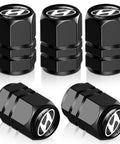 5 Pack Aluminum Alloy Tire Valve Stem Caps For Hyundai Elantra Sonata Tucson Santa Fe Genesis Equus Azella Cars