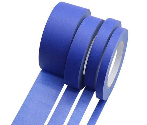 Blue Painters Tape Set With Four Sizes One Half Inch, Three Quarter Inch, One Inch And Two Inch, 60 Yards Each, Clean Release Masking Tape