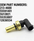 Direct Swap Engine Coolant Temperature Sensor For Chevy Cruze Buick Encore Cadillac Elr 213-4688 showing OEM part numbers.