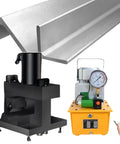 Heavy Duty Twenty Ton Hydraulic Angle Iron Cut And Bend Machine With Speedy Electric Pump and Foot Pedal, components detail.