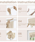Sidelight Door Curtain Panel For Front Door With Privacy, Thermal Insulated Tie Up Shade, installation guide.