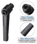 4Pcs Black M8 Female Thread Clamping Levers Quick Release Adjustable Handles For Lathe Tools Heavy Duty Hex Socket 4mm knob close-up